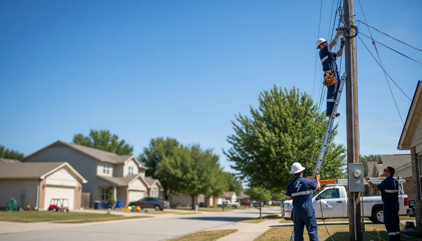 Residential electrician providing installation services in Poland, ME